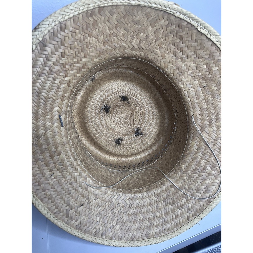 VTG One Of A Kind Homemade Small Women's Straw Golf Hat Golfball "Birdie" Nest - Picture 8 of 8